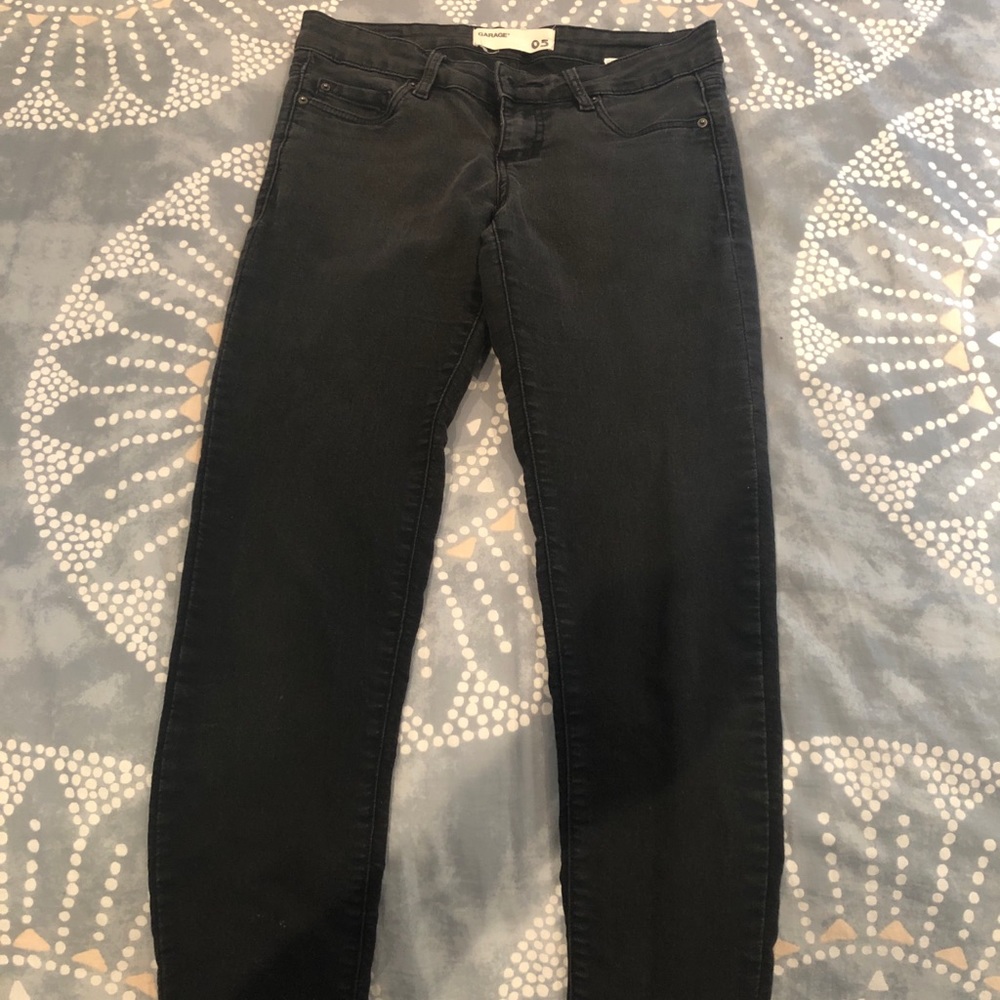 Distressed black Garage jeans
